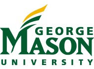 George Mason University logo in green and gold with quill M